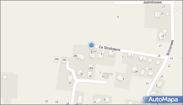 Tomaszowice, Za Stodołami, 6, mapa Tomaszowice