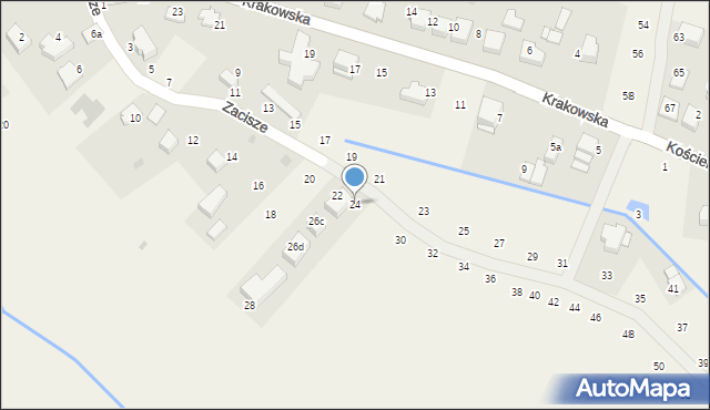 Tomaszowice, Zacisze, 24, mapa Tomaszowice