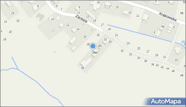 Tomaszowice, Zacisze, 26e, mapa Tomaszowice