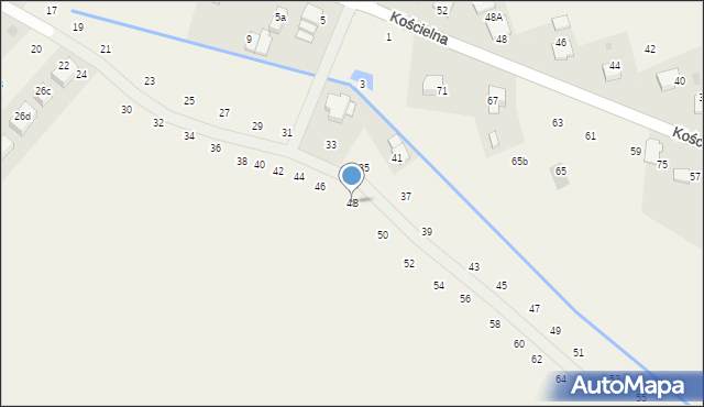 Tomaszowice, Zacisze, 48, mapa Tomaszowice