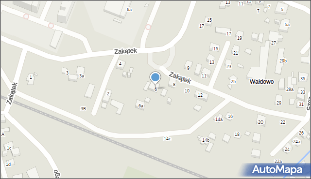 Toruń, Zakątek, 6, mapa Torunia