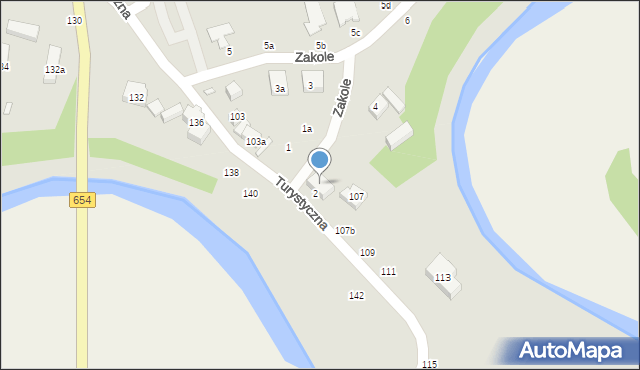 Toruń, Zakole, 2, mapa Torunia