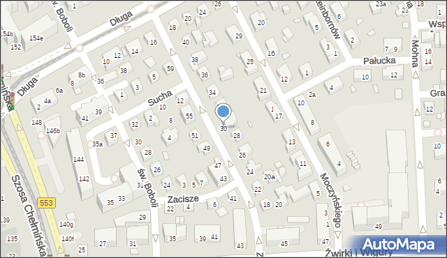Toruń, Zamenhofa Ludwika, dr., 30, mapa Torunia
