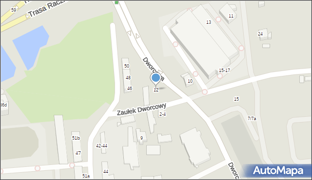 Toruń, Zaułek Dworcowy, 12, mapa Torunia