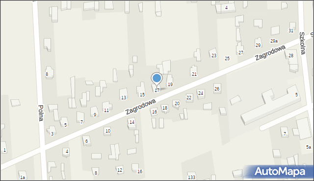 Trębaczew, Zagrodowa, 17, mapa Trębaczew