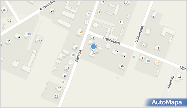 Troszyn, Zacisze, 17, mapa Troszyn