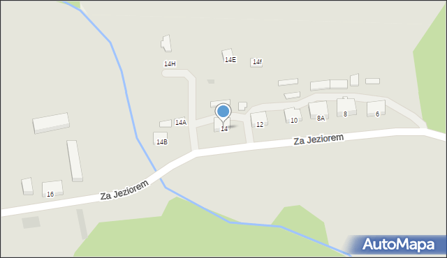 Trzcianka, Za Jeziorem, 14, mapa Trzcianka