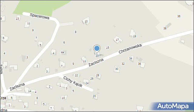 Trzebinia, Zaciszna, 13, mapa Trzebinia