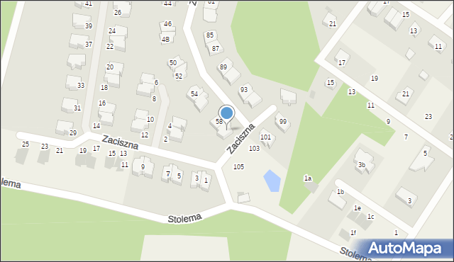 Tuchom, Zaciszna, 60, mapa Tuchom