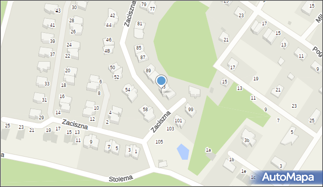 Tuchom, Zaciszna, 97, mapa Tuchom