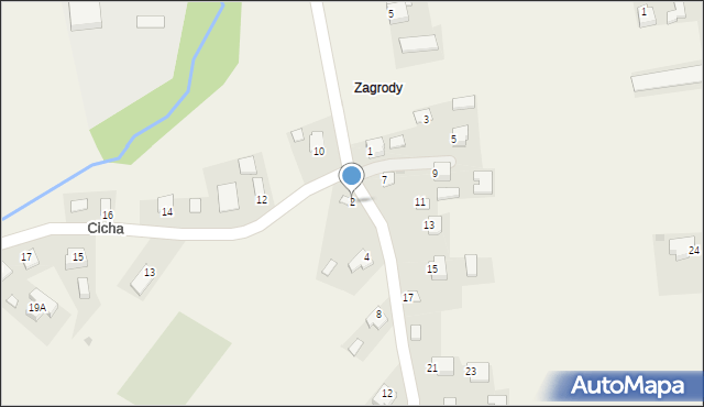 Tuczempy, Zagrody, 2, mapa Tuczempy