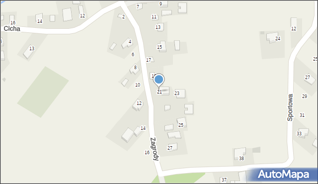 Tuczempy, Zagrody, 21, mapa Tuczempy