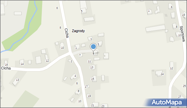 Tuczempy, Zagrody, 9, mapa Tuczempy