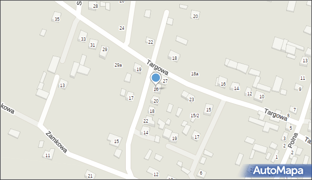 Turobin, Zamkowa, 16, mapa Turobin