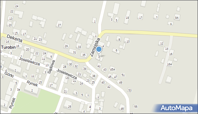 Turobin, Zamojska, 2, mapa Turobin
