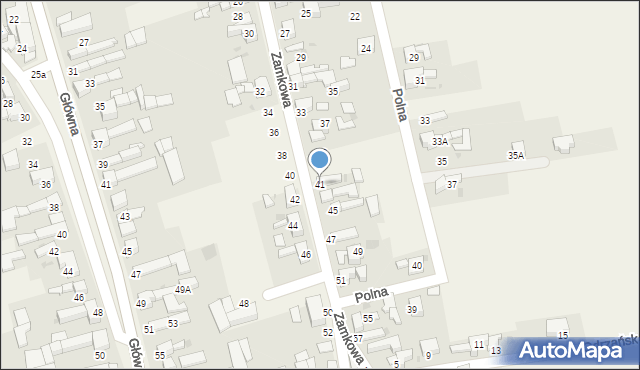 Tworków, Zamkowa, 41, mapa Tworków