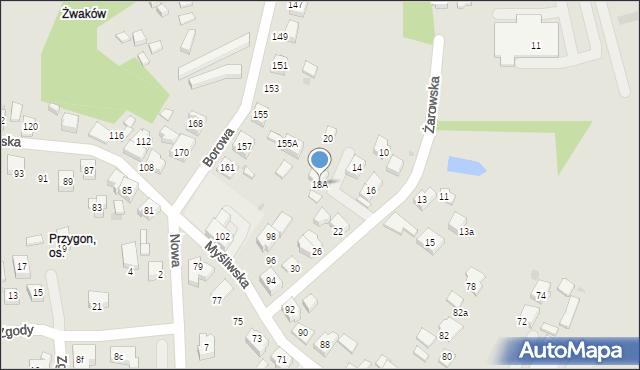 Tychy, Żarowska, 18A, mapa Tychów