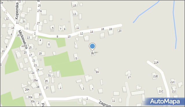 Tyczyn, Zagrody, 9b, mapa Tyczyn