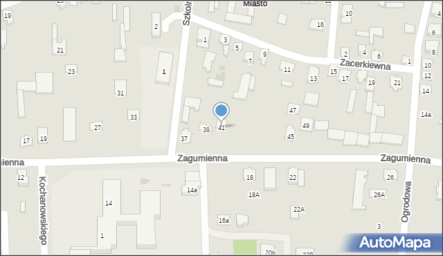 Tykocin, Zagumienna, 41, mapa Tykocin