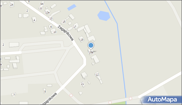 Ujazd, Zagajnikowa, 19a, mapa Ujazd