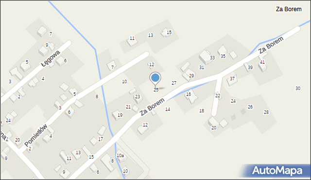 Ujsoły, Za Borem, 25, mapa Ujsoły