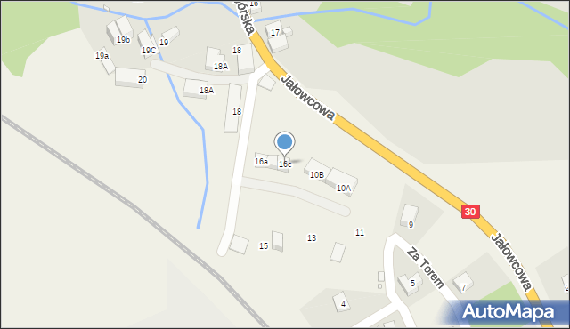 Uniegoszcz, Za Torem, 16c, mapa Uniegoszcz