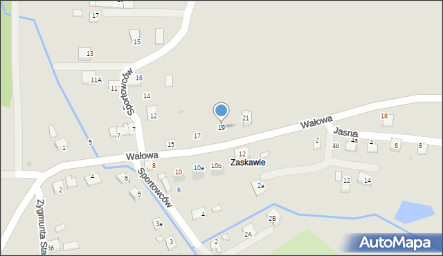 Wadowice, Zaskawie, 19, mapa Wadowice
