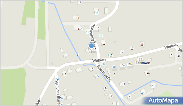 Wadowice, Zaskawie, 9, mapa Wadowice