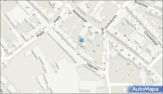 Wałbrzych, Zajączka Józefa, gen., 6, mapa Wałbrzycha