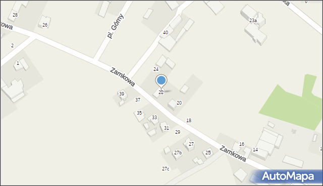 Walce, Zamkowa, 22, mapa Walce