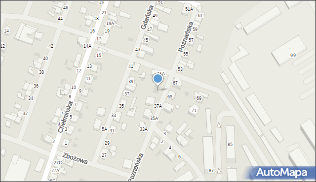 Wałcz, Zaułek Chełmiński, 39a, mapa Wałcz