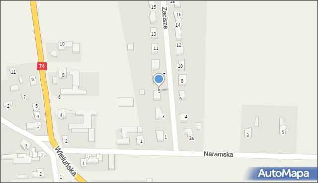 Walichnowy, Zacisze, 5, mapa Walichnowy