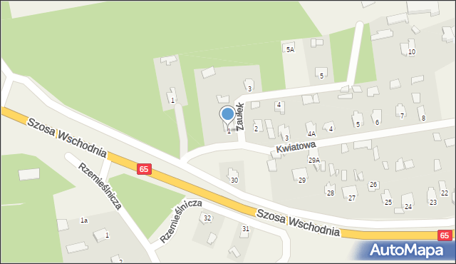 Waliły-Stacja, Zaułek, 1, mapa Waliły-Stacja