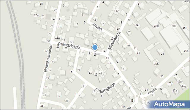Warka, Zawadzkiego Aleksandra, gen., 15, mapa Warka