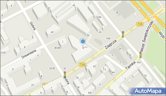 Warszawa, Zajęcza, 4, mapa Warszawy