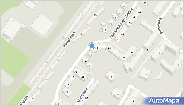 Warszawa, Zachodzącego Słońca, 2, mapa Warszawy