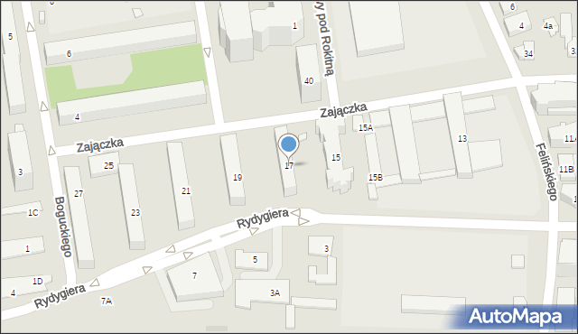 Warszawa, Zajączka Józefa, gen., 17, mapa Warszawy