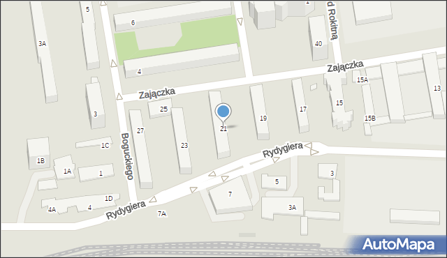 Warszawa, Zajączka Józefa, gen., 21, mapa Warszawy