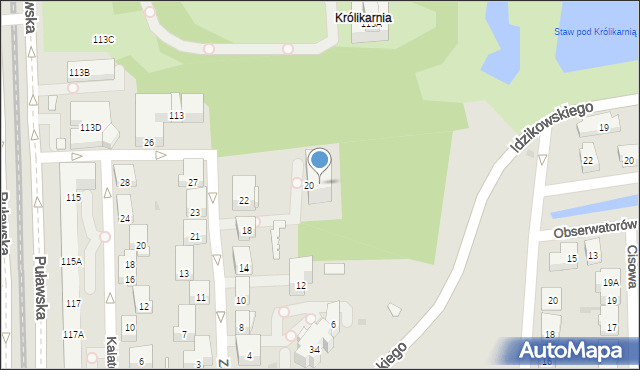 Warszawa, Zawrat, 30, mapa Warszawy