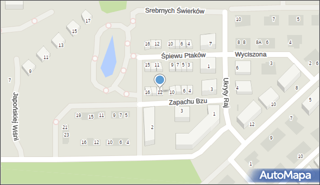 Warszawa, Zapachu Bzu, 12, mapa Warszawy