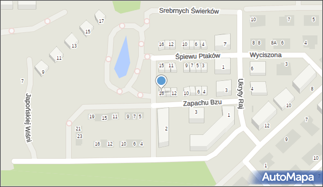 Warszawa, Zapachu Bzu, 16, mapa Warszawy