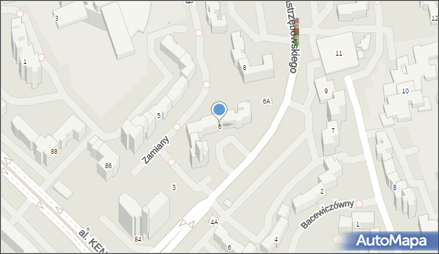 Warszawa, Zamiany, 6, mapa Warszawy