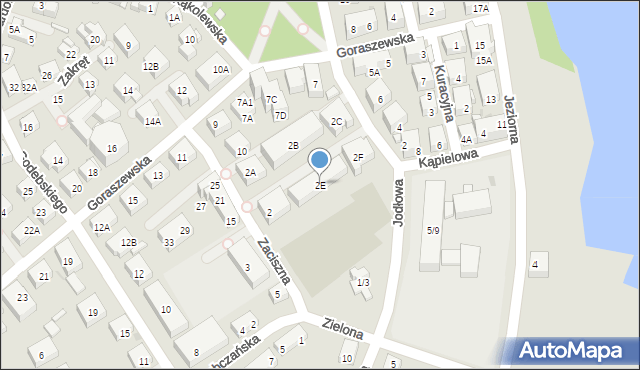 Warszawa, Zaciszna, 2E, mapa Warszawy