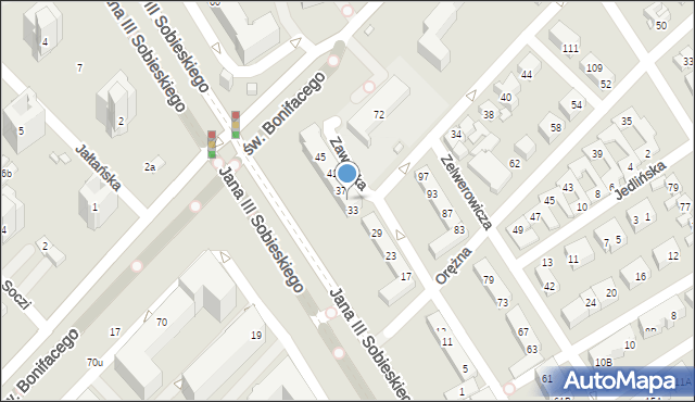 Warszawa, Zawojska, 35, mapa Warszawy
