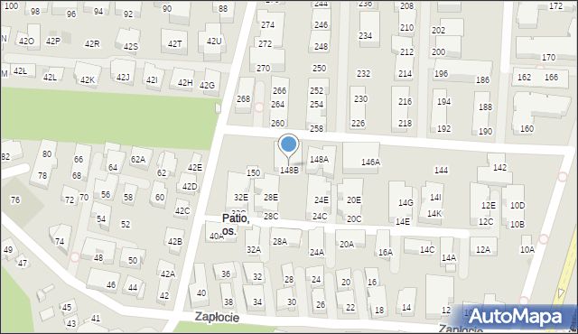 Warszawa, Zapłocie, 148B, mapa Warszawy