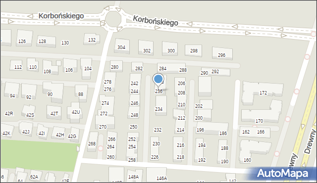 Warszawa, Zapłocie, 236, mapa Warszawy