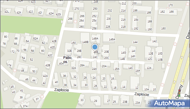 Warszawa, Zapłocie, 24D, mapa Warszawy