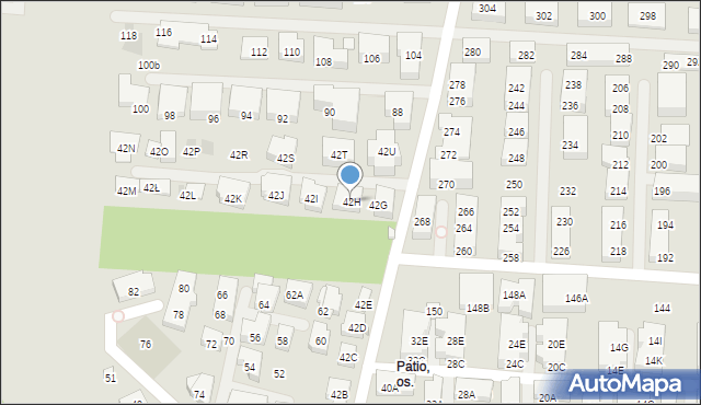 Warszawa, Zapłocie, 42H, mapa Warszawy