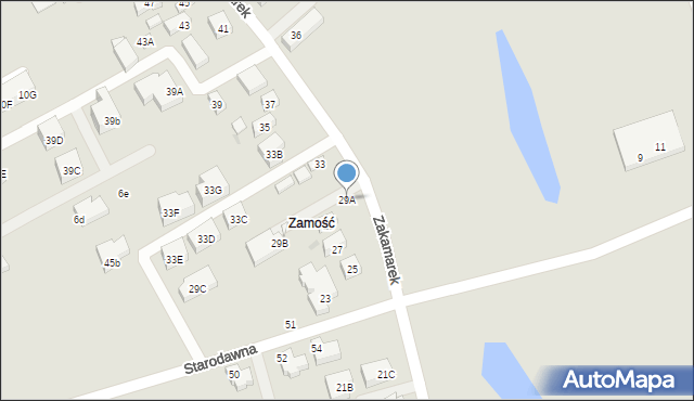 Warszawa, Zakamarek, 29A, mapa Warszawy