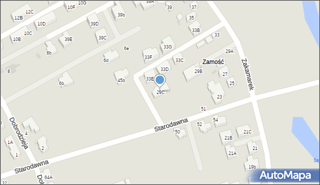 Warszawa, Zakamarek, 29C, mapa Warszawy